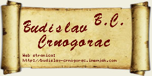Budislav Crnogorac vizit kartica